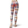 Mixed Color Tartan Leggings Back