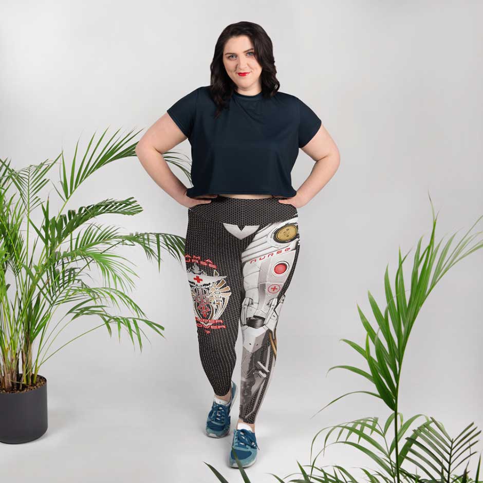 I Am A Nurse Leggings (Plus Size) - Front I Am A Nurse Leggings (Plus Size) - Front