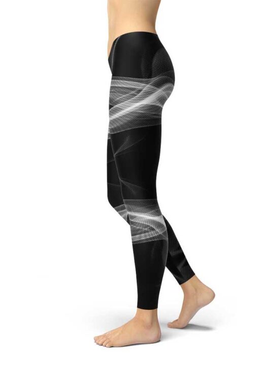 Black Swirl Marble Leggings